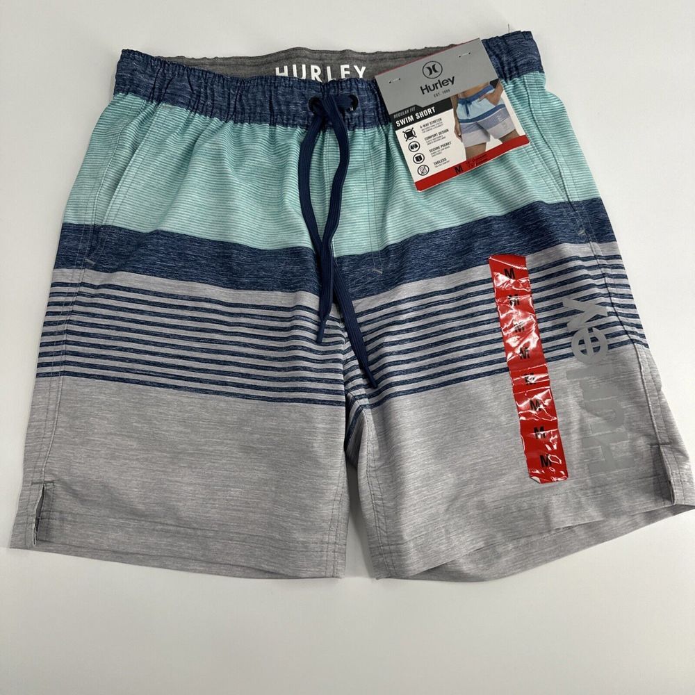 Hurley Men's Regular Fit Stretch Swim Trunk Shorts 7.5" Inseam Medium - Picture 1 of 3